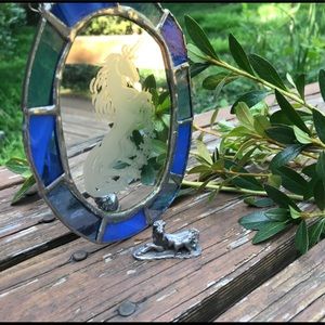 Unicorn set: mirror and figurine